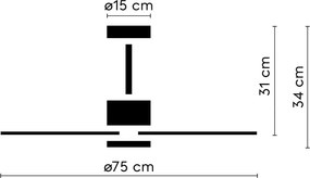Plafoniera LED bianca ø 15 cm Rainbow - SULION