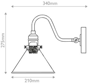 Elstead PV1-AB-MB - Lampada da parete PROVENCE 1xE27/60W/230V oro/nero