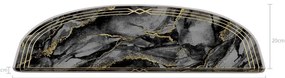 Gradini grigio scuro in set da 16 pezzi 20x65 cm Marble Dream - Vitaus