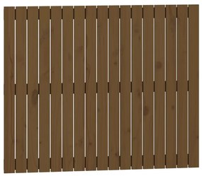 Testiera da parete miele 108x3x90 cm in legno massello di pino