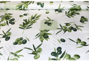 Tessuto cotone al metro - Olive, h. 140 cm