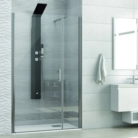 Kamalu - porta doccia nicchia 100cm battente e fisso | ks5000