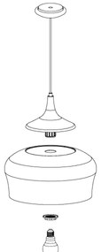 Eglo 95383 - Lampadario OBREGON 1xE27/60W/230V