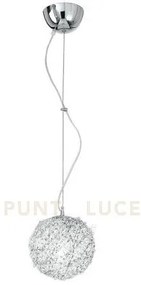 Lampadario a sospensione astra cromo 1 luce attacco e27 20x120cm al...