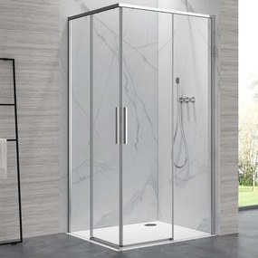 Box doccia 90x100cm angolare porte scorrevoli finitura cromo | KLA1000C - KAMALU