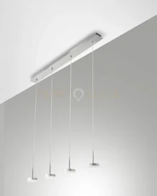 Dunk sospensione 4 luci alluminio a led 3000k - 32w - 3020 lm dimme...