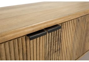 Mobile TV di colore naturale in mango massiccio 145x50x40 cm Mundra – MOME