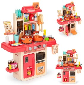 Cucina per bambini rosa con generatore di vapore + accessori