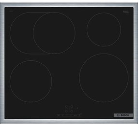 Bosch - Serie 4, Piano cottura a induzione, 60 cm, Nero, Con cornice sul top, PIF64RBB5E