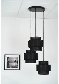 Brilagi - Lampadario a sospensione con filo SPACE YUTE 3xE27/15W/230V nero