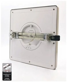 BILLY Clip on LED quadrato bianco CCT regolabile ghiera nikel lucido inclusa (sostituisce VRD 28)