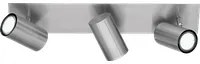 Faretti Soffitto Barra 3 Spot 3W GU10 Cilindro Acciaio Marley GD Trio