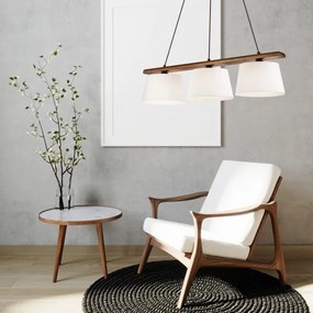 Lampadario a sospensione AIDA 3xE27/60W/230V noce