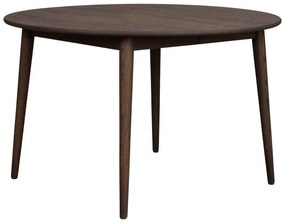Tavolo da pranzo rotondo pieghevole in rovere marrone scuro ø 120 cm Tyler - Rowico