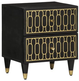 Comodino 40x33x46 Cm İn Legno Massello Di Mango /