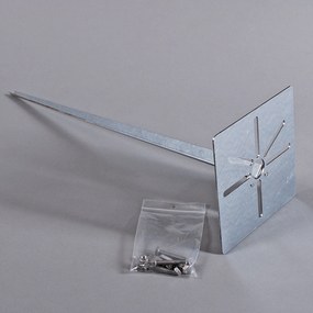Lampada da esterno a palo in acciaio 45 cm IP44 - Rox con picchetto da terra e pressacavo