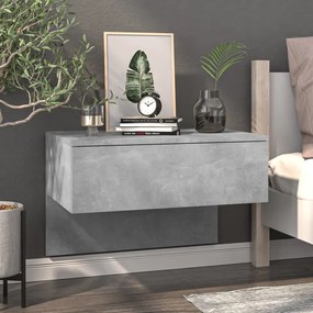 Comodino A Muro Grigio Cemento /