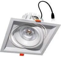 Faretto orientabile incasso quadrato 160mm LED 30W AR111 luci vetrine 230V RA90 COLORE BIANCO LUCE 4000K