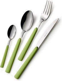 Servizio Set di Posate 24 Pezzi in Acciaio Eme Fast Verde 69...