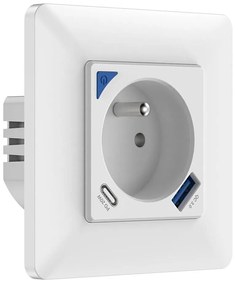 Immax NEO 07800L - Presa intelligente 16A/230V + 1xUSB-A+1xUSB C