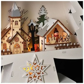 Solight 1V283 - Decorazione natalizia LED 13xLED/2xAA alberello in legno