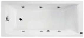 Vasca idromassaggio rettangolare bianco ,170, 75 cm, 6 bocchette, SANYCCES