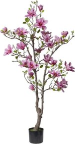 Pianta artificiale Magnolia in vaso di plastica H 150 cm ø 15 cm