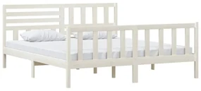 Giroletto bianco in legno massello 180x200 cm 6ft super king