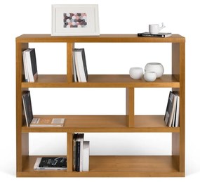 Libreria in legno esotico 120x105 cm Dublin - TemaHome