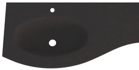 Lavabo a incasso semicerchio Vague in vetro nero
