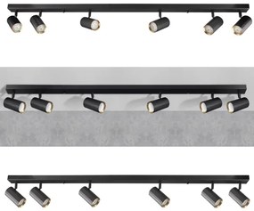 Faretto NICEA 6xGU10/10W/230V nero