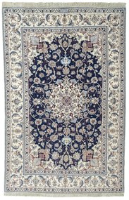 Nain Tappeto persiano 130x210 Blu (Iran) Annodato A Mano
