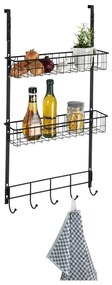 Mensola per porta Rack Nero - Wenko