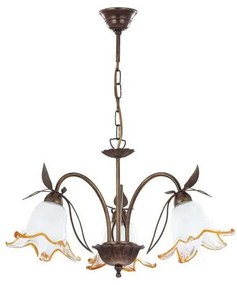 Lampadario a catena BRAGA 3xE27/15W/230 bronzo