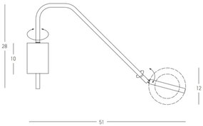 Zambelis 22043 - Applique a LED dimmerabile LED/7W/230V bianco