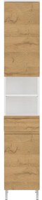 Mobile bagno alto bianco in rovere decorato 34x190 cm Torrance - Germania