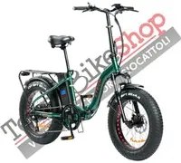 Bicicletta Elettrica Pieghevole Z-Tech ZT-89-AW Folding Etna 250W 36V 13Ah con Display colore Verde