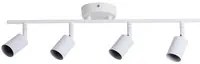 APPLIQUE 4 FARETTI SOFFITTO SOSPENSIONE PLAFFONIERA ORIENTABILI GU10 LED BIANCO*