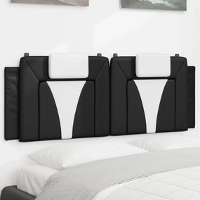Cuscino Testiera Nero E Bianco 120 Cm İn Similpelle /