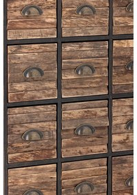 Cassettiera in metallo nero-marrone 60,5x92x33,5 cm Matteo - Bloomingville