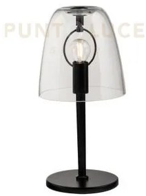 Lumetto ares trasparente 1 luce attacco e14 18x36cm  in vetro soffiato