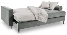 Divano letto in velluto grigio chiaro Santo - Milo Casa