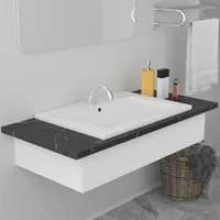 Lavabo da Incasso 61x39,5x18,5 cm in Ceramica Bianco cod mxl 53395