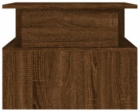 Tavolino salotto rovere marrone 90x55x42,5 cm legno multistrato