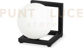Angolo lampada da tavolo 1 luce attacco g9 in metallo nero e sfera ...