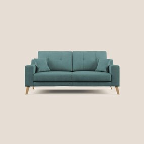 Danish divano moderno in tessuto morbido impermeabile T02 petrolio 146 cm