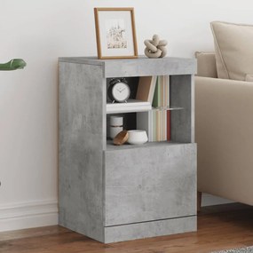 Credenza con luci led grigio cemento 41x37x67 cm