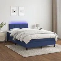 Letto a Molle con Materasso e LED Blu 120x200cm in Tessuto cod mxl 64293