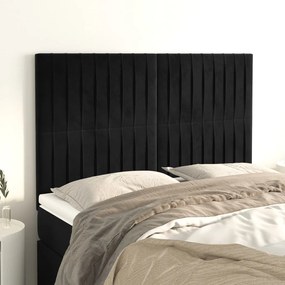 Testiere 4 Pz Nere 72x5x78/88 Cm İn Velluto /