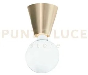 Plafoniera fog 1 luce attacco e27 oro in alluminio senza lampadina